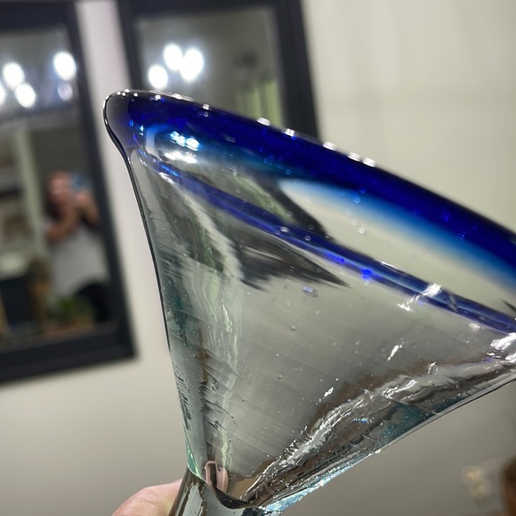 🇲🇽Mexican Blown Glass Margarita Glasses- set of 2🇲🇽 - Picture 9 of 10